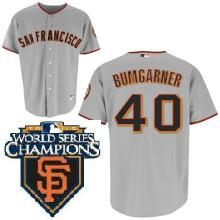 2010 World Series Champions San Francisco Giants 40 Bumgarner Grey Jerseys