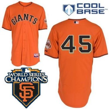 2010 World Series Champions San Francisco Giants 45 Runzler Orange Jerseys