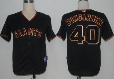 2010 World Series San Francisco Giants 40 Bumgarner Black Jerseys