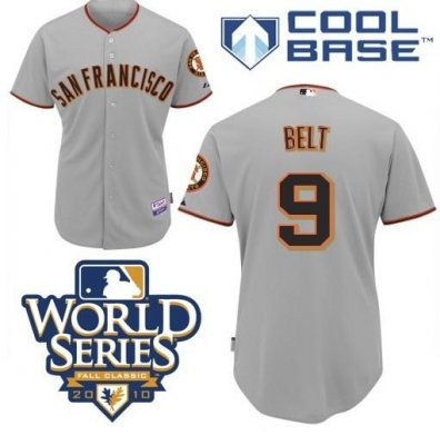 2010 World Series San Francisco Giants 9 BELT Grey Jersey