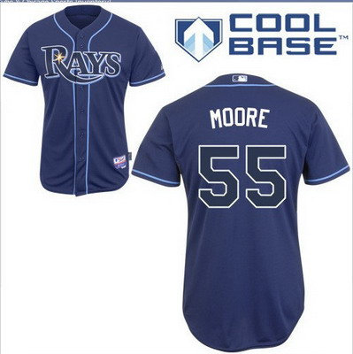 Tampa Bay Rays 55# Matt Moore DK blue cool base jerseys Tampa Bay Rays 55# Matt Moore DK blue cool base jerseys