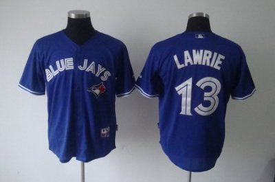 2012 Toronto Blue Jays #13 Brett Lawrie Blue cool base jersey 2012 Toronto Blue Jays #13 Brett Lawrie Blue cool base jersey