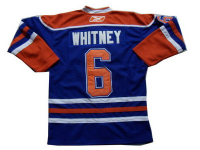 Edmonton Oilers # 6 WHITNEY Blue  Jerseys