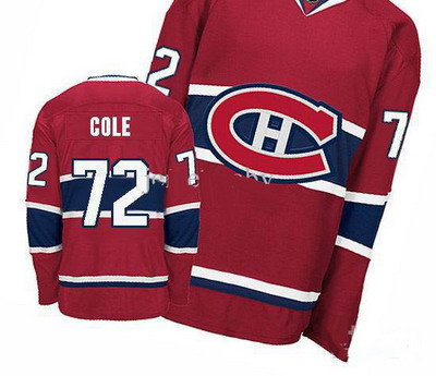 2011 Montreal Canadiens NHL  Jerseys #72 Cole Red Authentic  Jersey