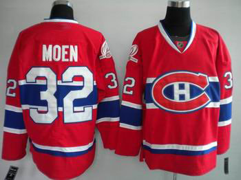 Montreal Canadiens #32 Travis Moen Stitched Replithentic New CH Red Jersey