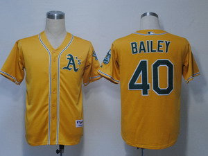 MLB Jerseys Oakland Athletics 40 Bailey Yellow MLB Jerseys Oakland Athletics 40 Bailey Yellow