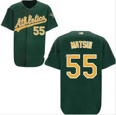New 2011 jerseys MLB Oakland Athletics #55 Hideki Matsui green Cool Base jerseys New 2011 jerseys MLB Oakland Athletics #55 Hideki Matsui green Cool Base jerseys