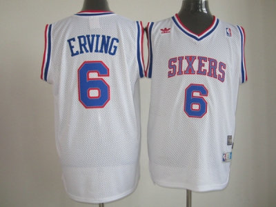 philadelphia 76ers #6 erving white(swingman)