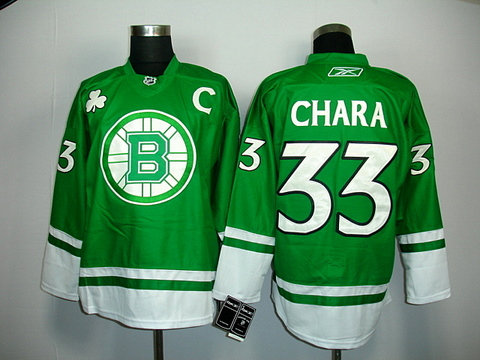 ST PARTYS DAY NHL Boston Bruins 33 Chara green