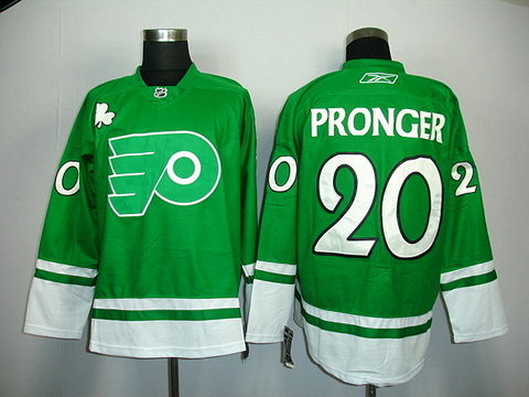 ST PARTYS DAY NHL Philadelphia Flyers 20 PRONGER green