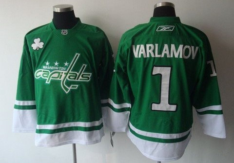 ST PARTYS DAY Washington Capitals 1 Varlamov green ST PARTYS DAY Washington Capitals 1 Varlamov green