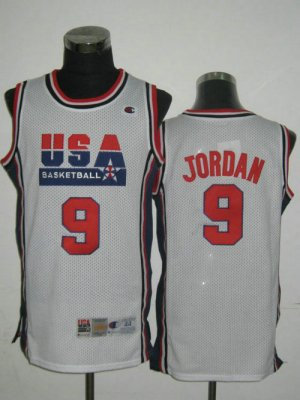 2010 USA Championship Michael 9 Jordan Nike Retro 1992  White Team Jersey