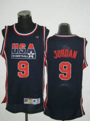 2010 USA ChampionshipMichael 9 Jordan Nike Retro 1992  DK Blue Team Jersey