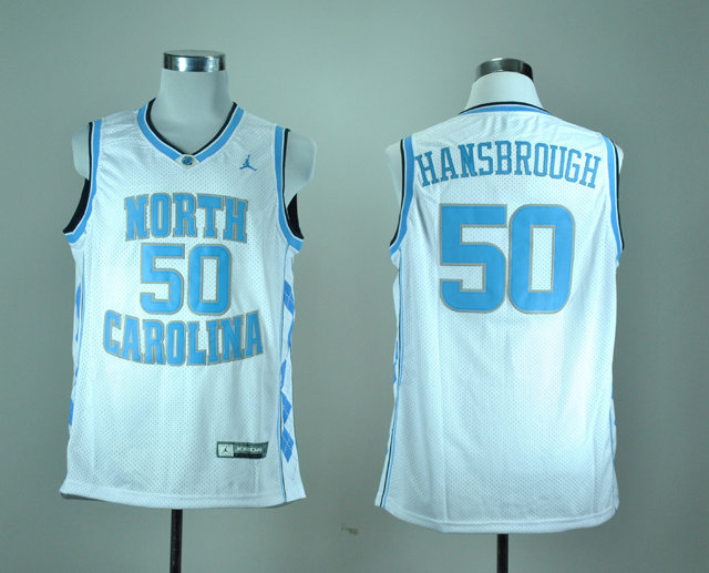 NBA NCAA North Carolina Tar Heels Tyler Hansbrough 50 White College Basketball Jersey