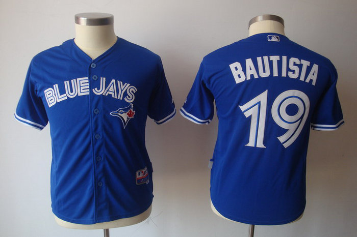 youth mlb jerseys toronto blue jays 19 Jose Bautista Blue (2012 new)