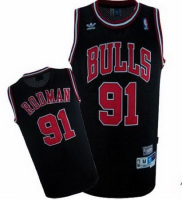 Chicago Bulls 91 Rodman Black NBA Jerseys Chicago Bulls 91 Rodman Black NBA Jerseys