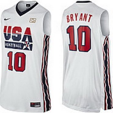 2012 USA #10 Kobe Bryant 2012 USA Basketball Retro Jersey
