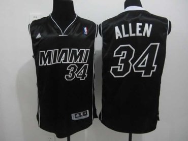 nba miami heat #34 allen black(full black)(miami)