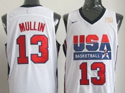2012 USA Basketball Retro Jerseys 13# Chris Mullin white Jerseys