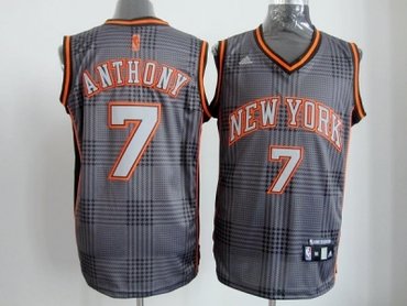 nba new york knicks #7 anthony black-grey(2012)
