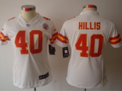 Women NEW Kansas City Chiefs 40 Peyton Hillis White Jerseys