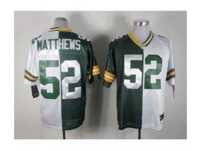 Toddler Green Bay Packers #52 Clay Matthews white-green jerseys(Elite split)