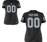 Women's Nike Oakland Raiders Customized Game Team Color Jerseys