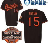 Baltimore Orioles 15# Craig Tatum Black Cool Base MLB Jersey W 20th Anniversary Patch