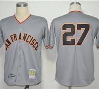 MLB Jerseys San Francisco Giants 27 Marichal Grey M&N 1962