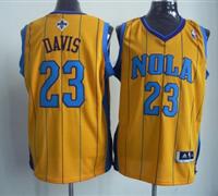nba new orleans hornets #23 anthony davis yellow(stripe)
