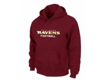 Baltimore Ravens Authentic font Pullover Hoodie Red