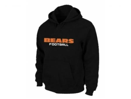 Chicago Bears Authentic font Pullover Hoodie Black Chicago Bears Authentic font Pullover Hoodie Black