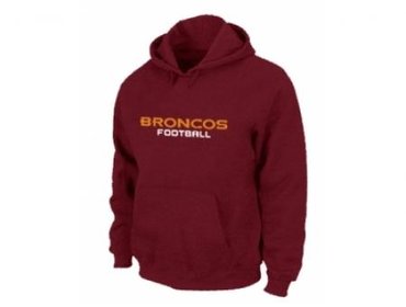 Denver Broncos Authentic font Pullover Hoodie Red