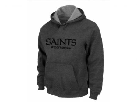 New Orleans Sains Authentic font Pullover Hoodie D.Grey New Orleans Sains Authentic font Pullover Hoodie D.Grey