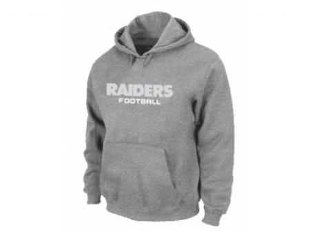Oakland Raiders Authentic font Pullover Hoodie Grey Oakland Raiders Authentic font Pullover Hoodie Grey