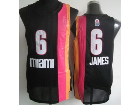 Miami Floridians 6 Lebron James Black ABA Hardwood Classic Revolution 30 NBA Jerseys