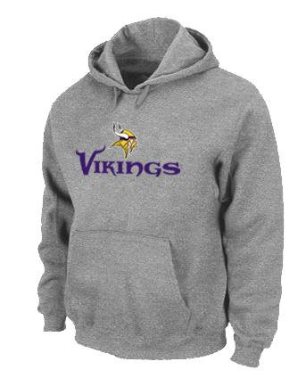 Minnesota Vikings Authentic Logo Pullover Hoodie Grey Minnesota Vikings Authentic Logo Pullover Hoodie Grey