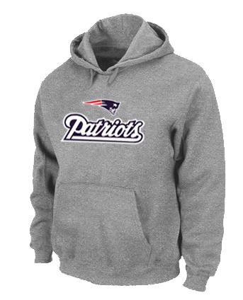 New England Patriots Authentic Logo Pullover Hoodie Grey New England Patriots Authentic Logo Pullover Hoodie Grey