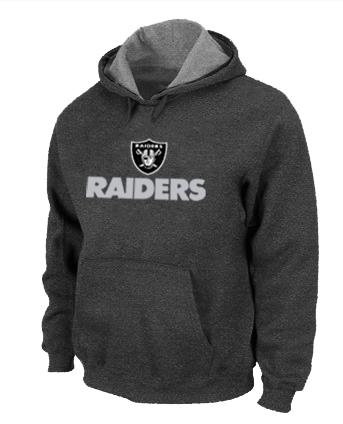 Oakland Raiders Authentic Logo Pullover Hoodie D.Grey Oakland Raiders Authentic Logo Pullover Hoodie D.Grey