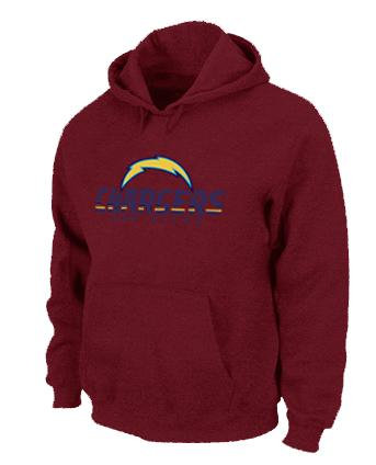 San Diego Chargers Authentic Logo Pullover Hoodie RED San Diego Chargers Authentic Logo Pullover Hoodie RED