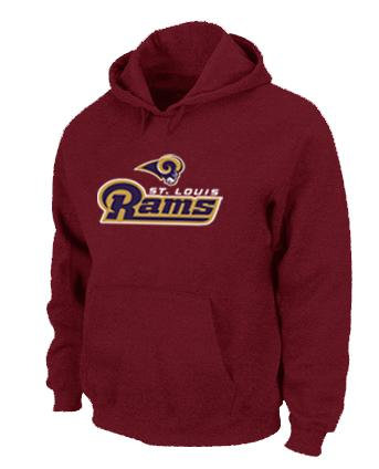 Los Angeles Rams Authentic Logo Pullover Hoodie RED