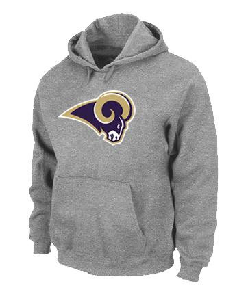 Los Angeles Rams Logo Pullover Hoodie Grey Los Angeles Rams Logo Pullover Hoodie Grey