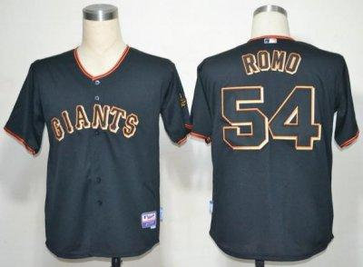San Francisco Giants #54 Sergio Romo Black Cool Base MLB Jerseys