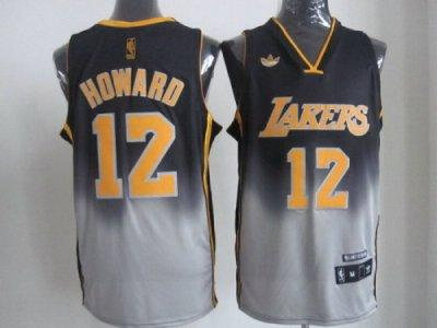 NBA Los Aangeles Lakers #12 Dwight Howard Black-Grey Jerseys NBA Los Aangeles Lakers #12 Dwight Howard Black-Grey Jerseys
