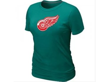 Women NHL Detroit Red Wings Big & Tall Logo L.Green T-Shirt Women NHL Detroit Red Wings Big & Tall Logo L.Green T-Shirt