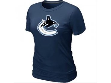 Women NHL Vancouver Canucks Big & Tall Logo D.Blue T-Shirt