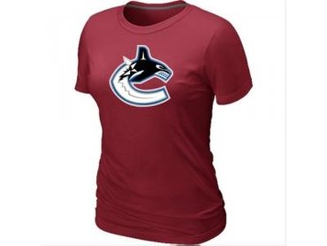 Women NHL Vancouver Canucks Big & Tall Logo Red T-Shirt