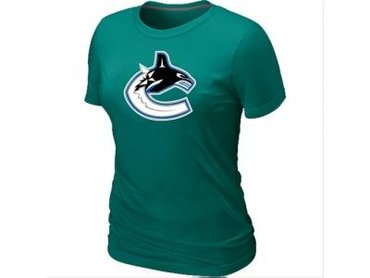 Women NHL Vancouver Canucks Big & Tall Logo L.Green T-Shirt