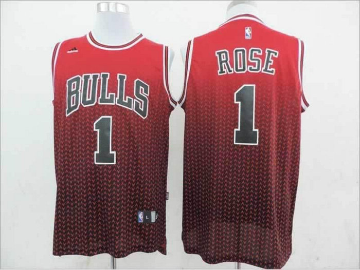 Chicago Bulls 1 Derrick Rose Red NBA Drift Fashion Jerseys