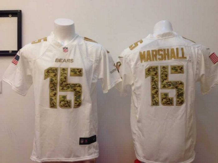 NEW Chicago Bears #15 Brandon Marshall White Jerseys(game USA)